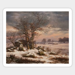 Winter Landscape near Vordingborg, Denmark by Johan Christian Dahl Magnet